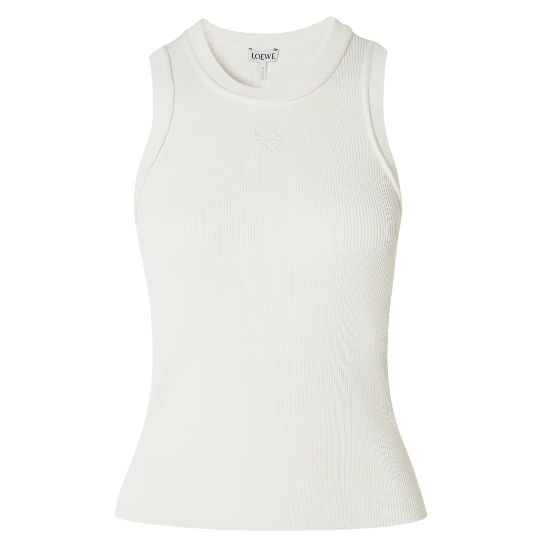 White tank top on a white background